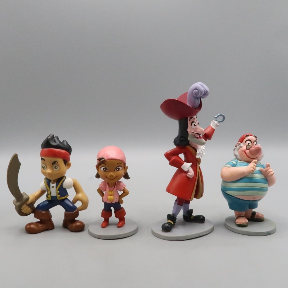 Disney Jake And The Neverland Pirates Toys Figure Captain Hook Mr Smee Izzy Jake